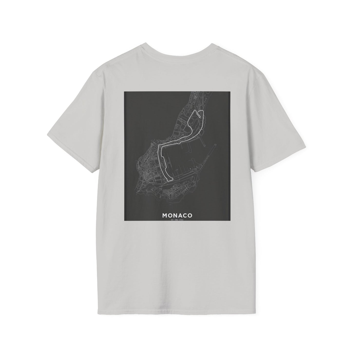 Monaco Map Unisex Softstyle T-Shirt - Unique Travel Graphic Tee