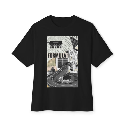 Formula 1 Unisex Oversized Boxy Tee - Monaco Circuit Design